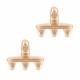 Cymbal ™ DQ metaal Eye Mesaria Iii voor SuperDuo kralen - Rosé goud